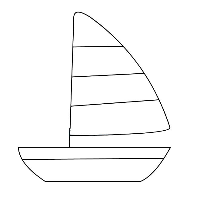 帆船 小帆船简笔画