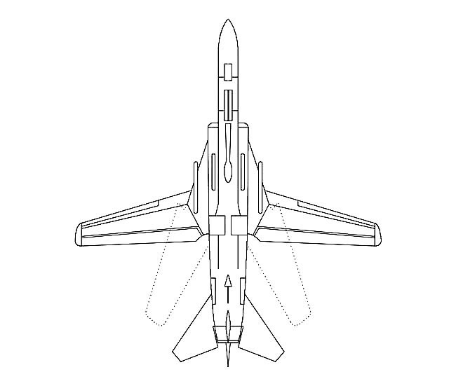 战斗机在空中消灭敌机和其他飞航式空袭兵器的军用飞机简笔画