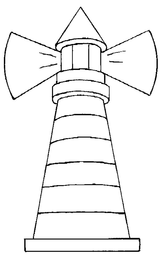 灯塔建筑灯塔建筑二简笔画