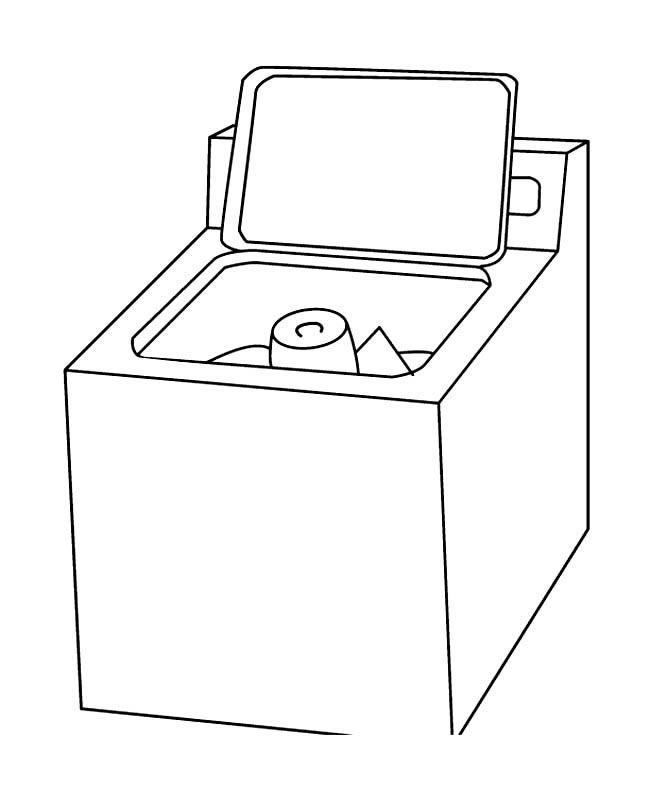 洗衣机物品洗衣机物品二简笔画