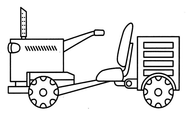 手扶拖拉机交通工具手扶拖拉机交通工具简笔画