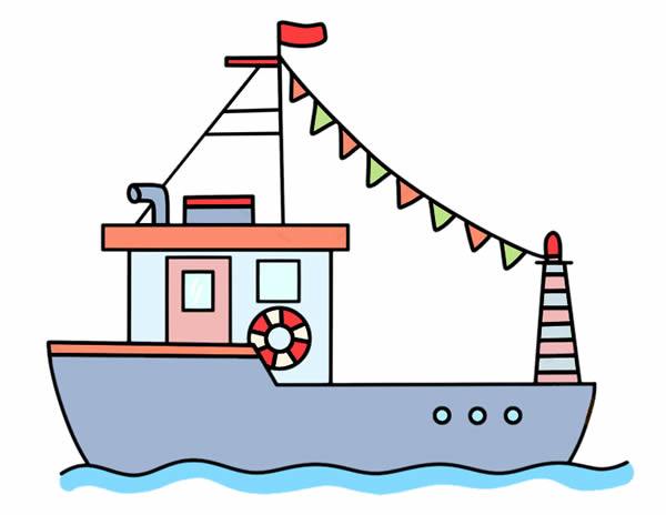 渔船漂亮又简单渔船画法教程简笔画