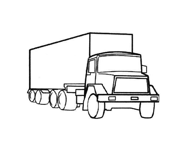 大卡车大卡车的简单简笔画