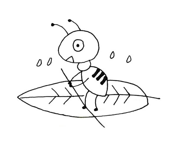 蚂蚁 卡通蚂蚁的简单简笔画