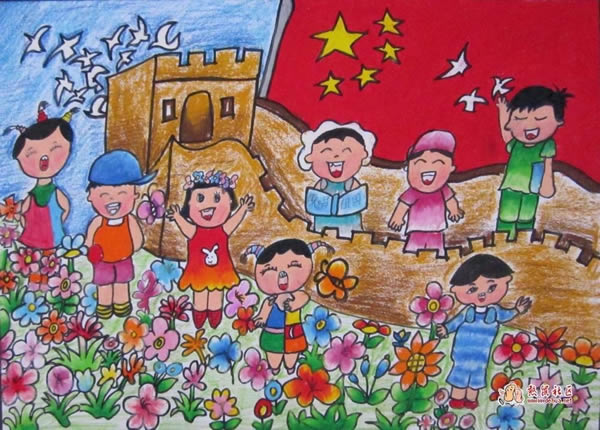 建国70周年国庆节赞美祖国儿童画作品