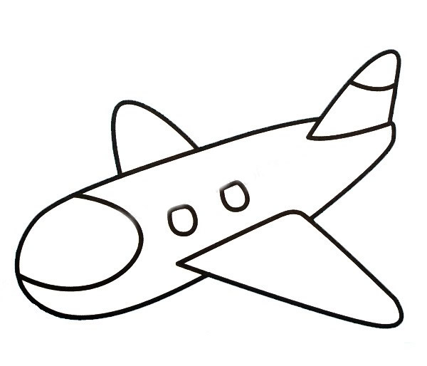 飞机彩色儿童画飞机简笔画