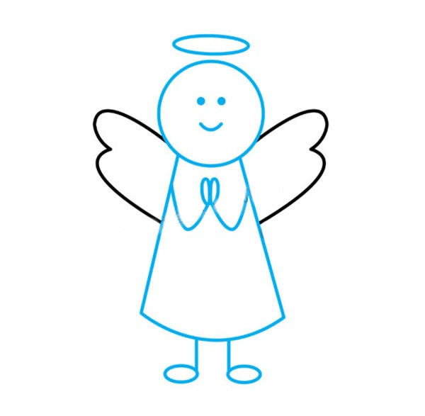 可爱小天使卡通可爱小天使的画法简笔画怎么画步骤教程