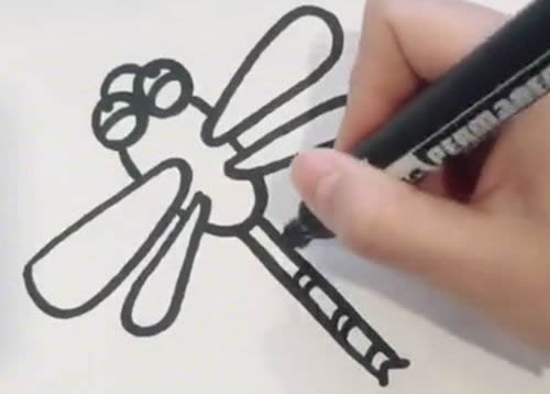 幼儿蜻蜓的画法蜻蜓的简笔画