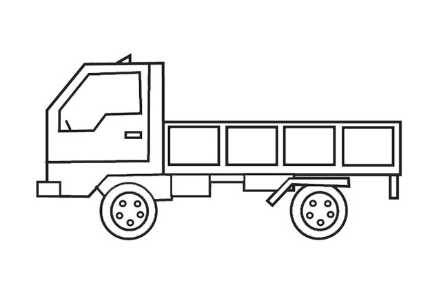 货车学画货车简笔画