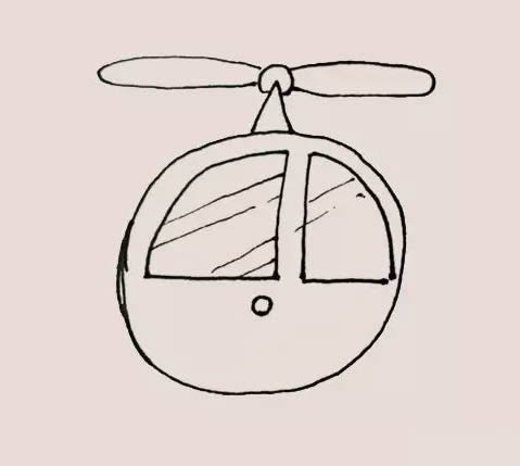 直升机卡通版直升机简笔画