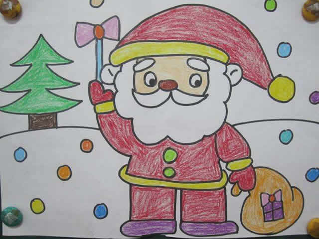 圣诞节小学六年级儿童画图片