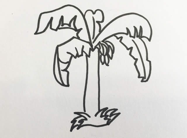香蕉树简单简笔画