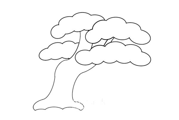 彩色松树的画法教程简笔画