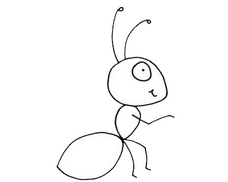 卡通蚂蚁简单简笔画