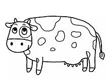 奶牛的最简单的简笔画怎么画步骤教程