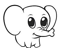 可爱小象教程 大象可爱又简单简笔画怎么画步骤教程