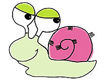 彩色卡通蜗牛简单可爱画法简笔画怎么画步骤教程