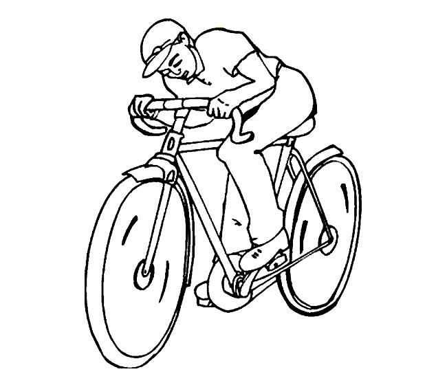 骑自行车骑自行车交通工具简笔画