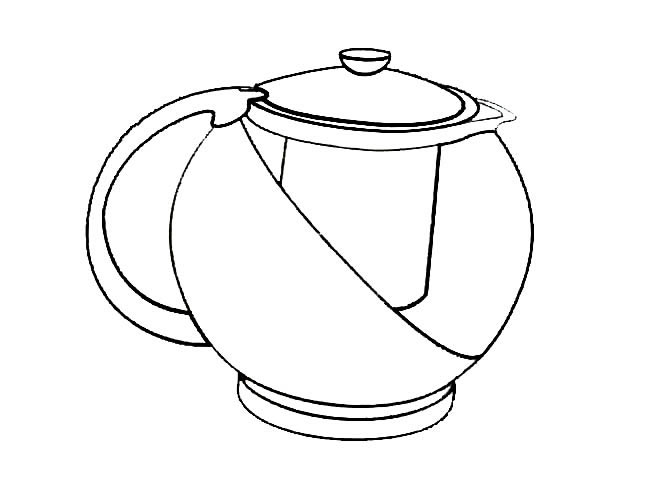 青花瓷茶壶简笔画图片图片
