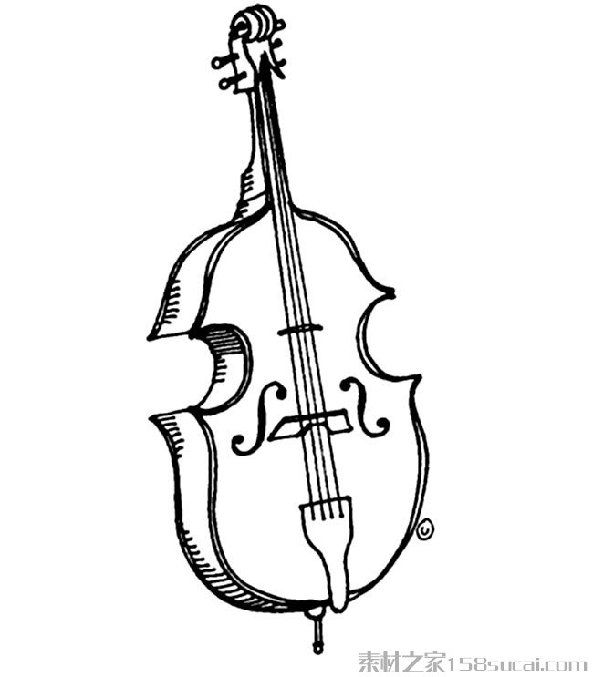 大提琴画法图片