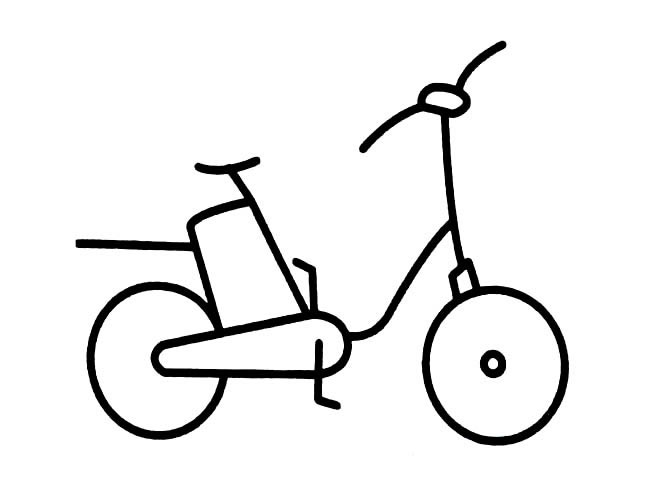 自行车简笔画简单图片