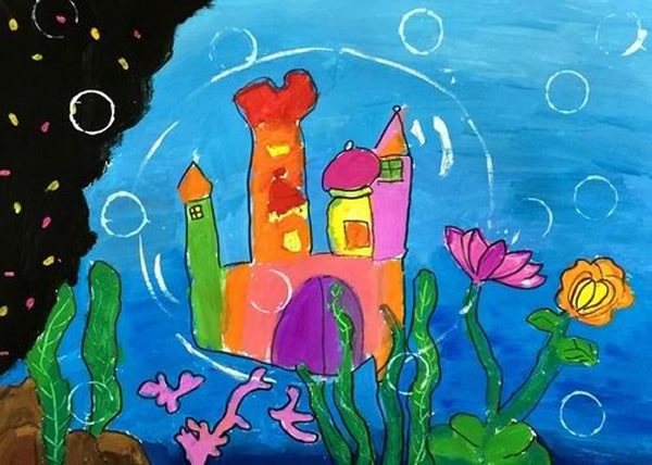 四年级美丽的海底世界儿童画