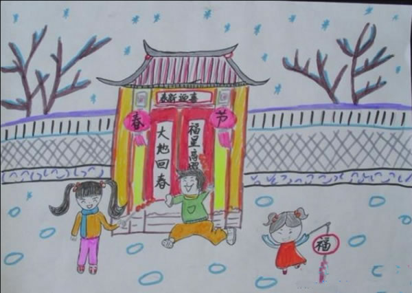 二年级春节画语文图片