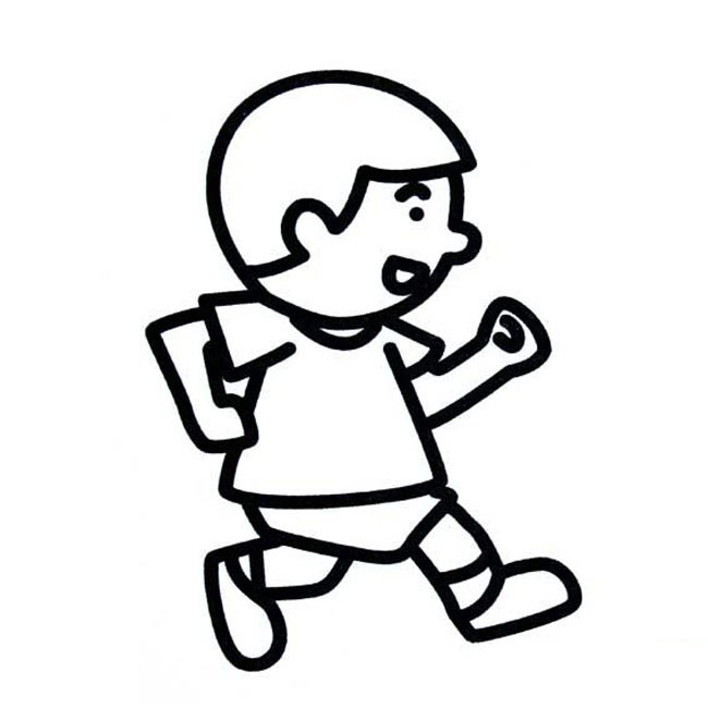 跑步的小孩人物 跑步的小孩人物简笔画怎么画步骤教程