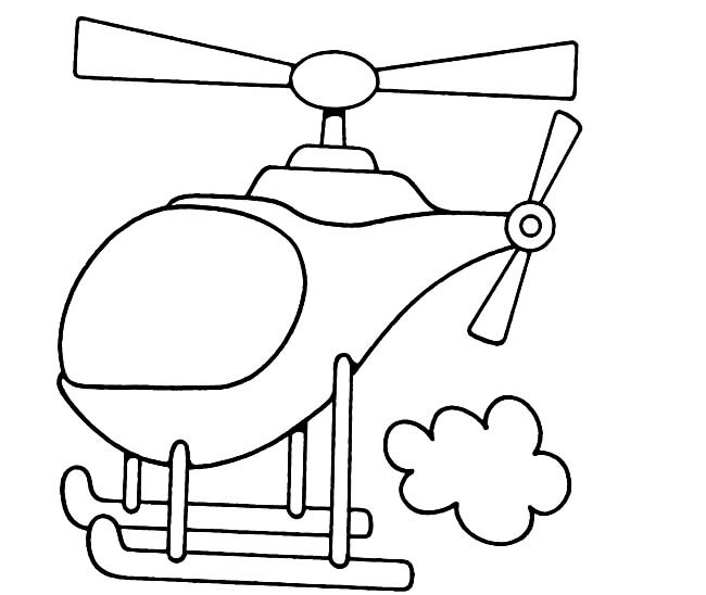 直升飞机交通工具直升飞机交通工具简笔画