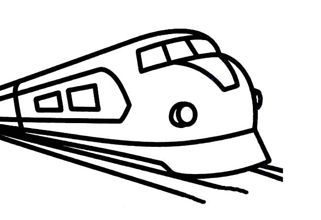 火车侧面简笔画 简单图片