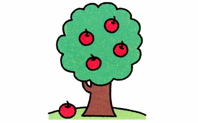画苹果树怎么画图片