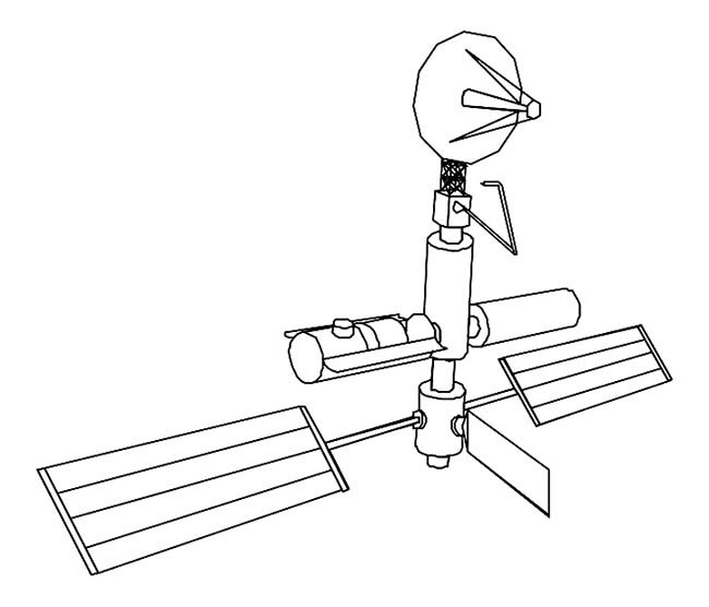 通信卫星 通信卫星简笔画