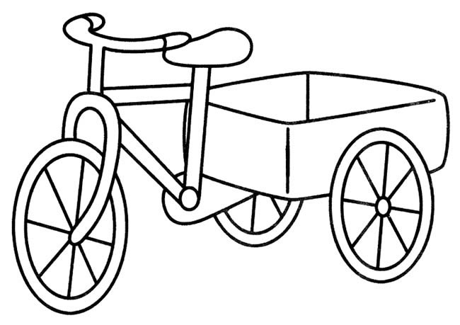 儿童三轮车简笔画图片
