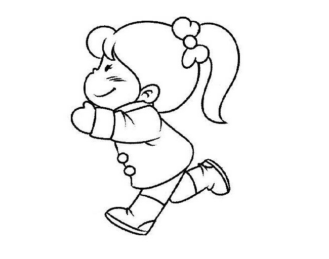 画栏目里的奔跑的小女孩简笔画步骤图片大全,供小朋友们参考临摹学习