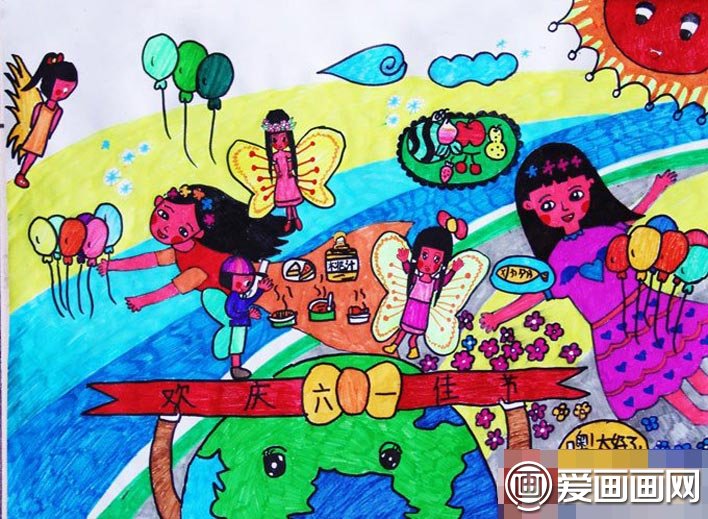 六一儿童节主题水粉画图片