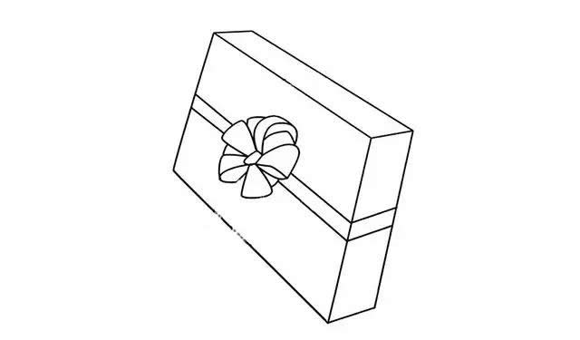 礼盒学画彩色礼盒图文教程简笔画