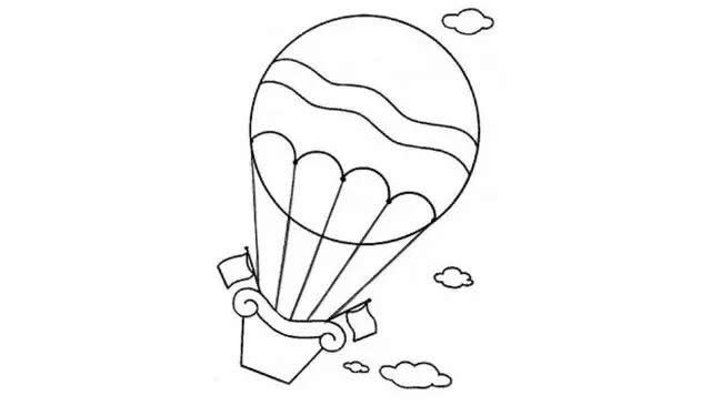 热气球简笔画步骤图片