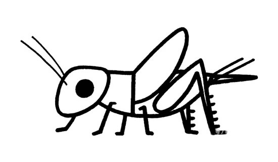 蚂蚱的画法简笔画图片