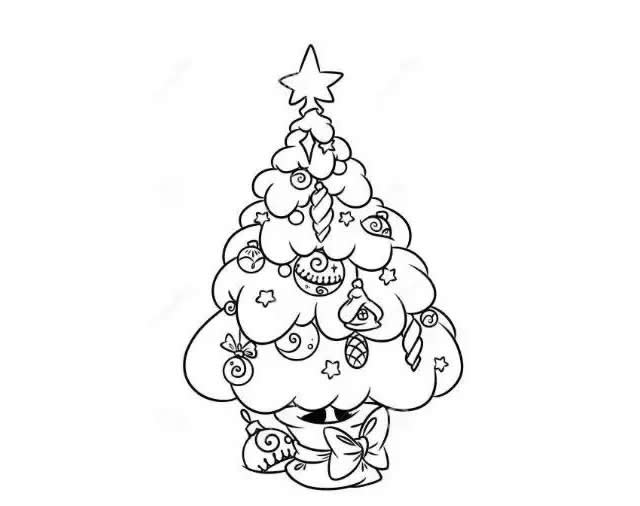 「圣诞树画法」圣诞节圣诞树及简笔画