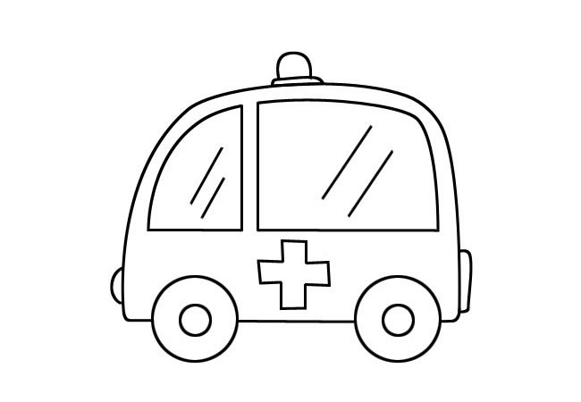 救护车的简单简笔画