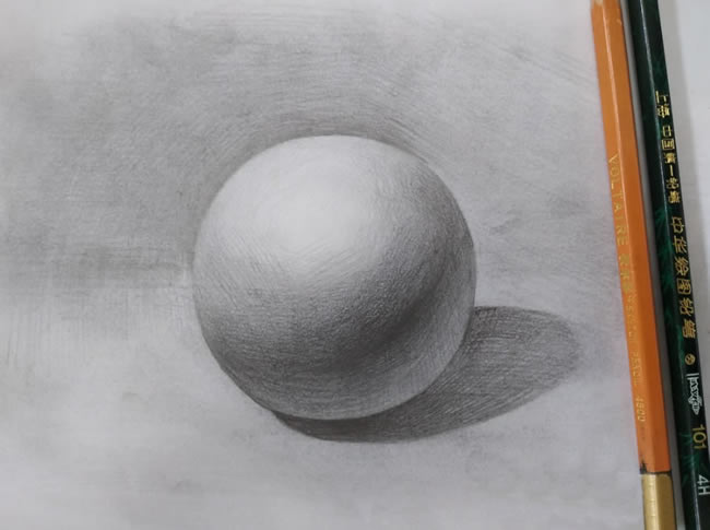 圆球体素描画法步骤图解教程