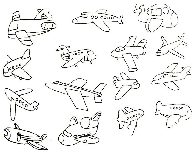 飞机de画法儿童飞机简笔画