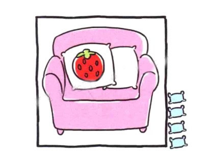 妈妈的红沙发简笔画图片