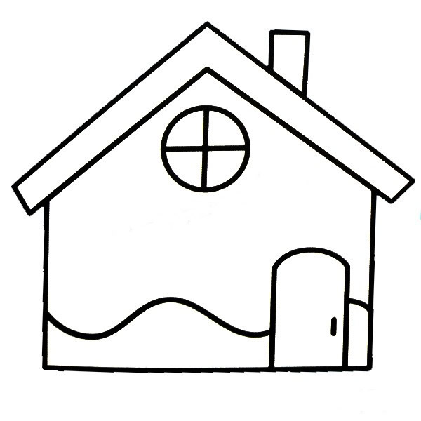 1一3岁儿童简笔画房子图片