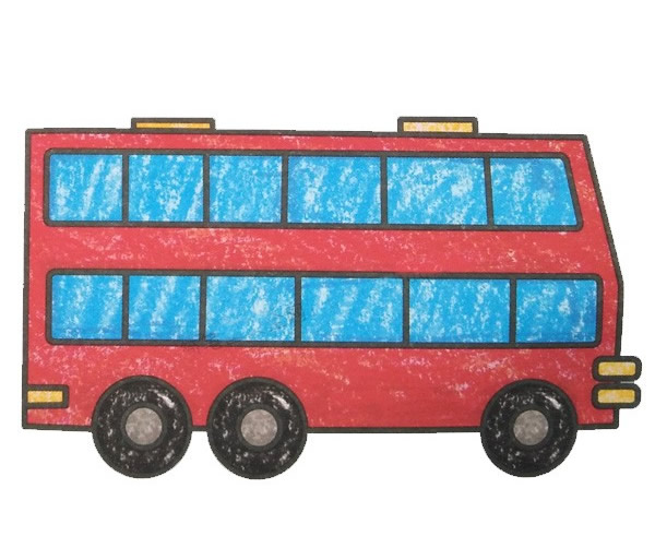 伦敦简笔画双层巴士图片