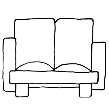 沙发七步画出如何画沙发教程简笔画