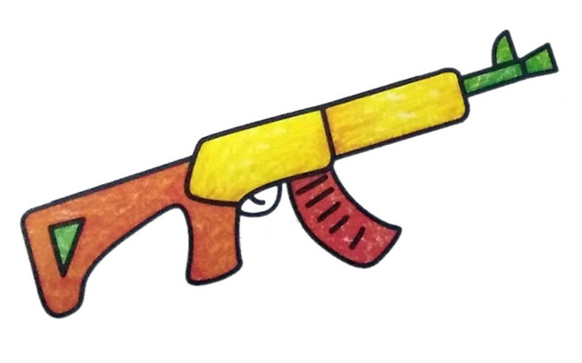 【玩具步枪】儿童玩具步枪彩色简笔画