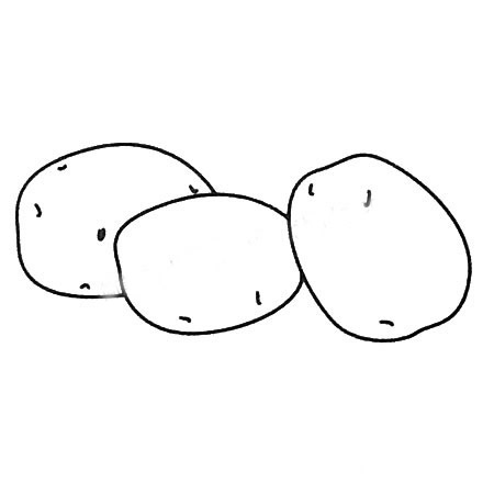 土豆怎么画简单漂亮图片