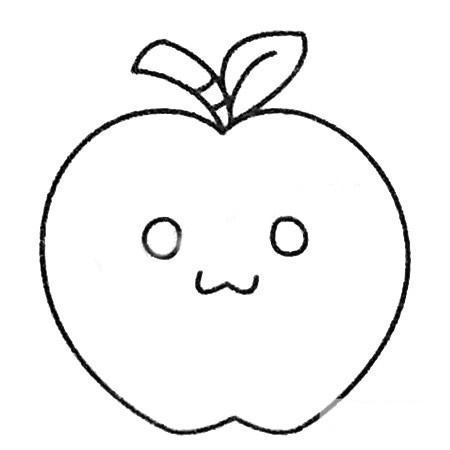 食物简笔画苹果图片
