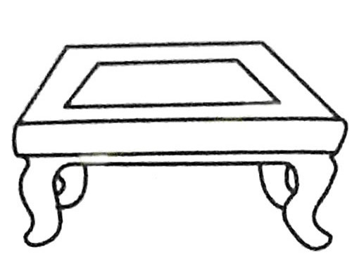 古代桌子画法图片
